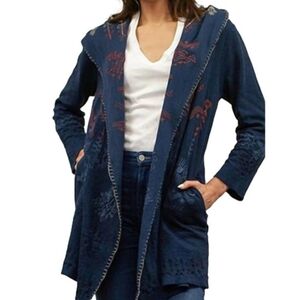 NWT Kyla Seo Caite Collection Embroided Bohemian Hooded Jacket (Sm.)